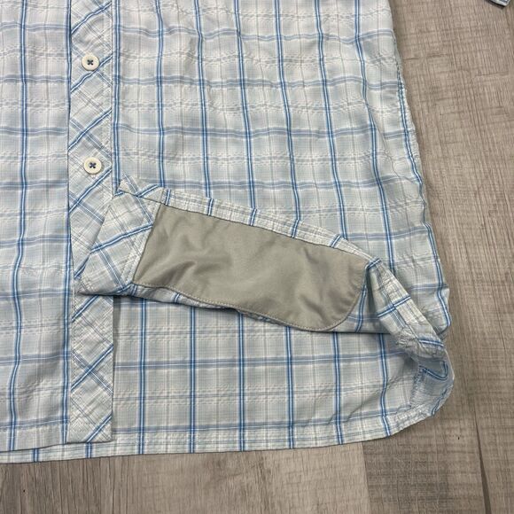 Simms Fishing Products Mens M Medium Plaid Button Down Shirt Short Sleeve J - Picture 7 of 12
